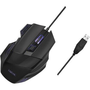 LOGILINK ID0202 ERGONOMIC USB GAMING MOUSE 2400 DPI BLACK