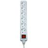 HAMA 30384 6WAY DISTRIBUTION PANEL WITH SWITCH WHITE