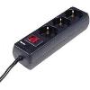 HAMA 30392 3WAY SOCKET STRIP WITH SWITCH BLACK