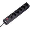 HAMA 30394 6WAY POWER STRIP WITH SWITCH BLACK