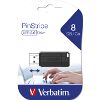 VERBATIM 8GB USB 2.0 DRIVE STORE N GO PINSTRIPE BLACK