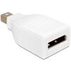 DELOCK ADAPTER DISPLAYPORT MINI TO DISPLAYPORT WHITE