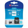 VERBATIM 44082 MICROSDHC CLASS 10 16GB WITH ADAPTER