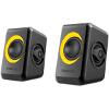 SONICGEAR QUATRO 2 USB POWERED QUAD BASS 2.0 SPEAKERS BLACK SUNNY ORANGE