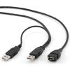 CABLEXPERT CCP-USB22-AMAF-3 DUAL USB2.0 A-PLUG A-SOCKET EXTENSION CABLE 0.9M