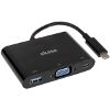 AKASA AK-CBCA02-15BK TYPE C TO VGA AND POWER DELIVERY ADAPTER WITH EXTRA USB3.0 TYPE A PORT