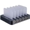 AKASA AK-SC-03BK USB CHARGING STATION 5 FAST CHARGING PORTS LED ILLUMINATION & 65W POWER ADAPTER
