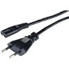 HAMA 29167 MAINS LEAD 2-PIN CABLE EURO PLUG 1.5M BLACK