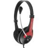 ESPERANZA EH158R STEREO HEADPHONES WITH MICROPHONE ROOSTER RED