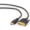CABLEXPERT CC-HDMI-DVI-7.5MC HDMI TO DVI 18+1PIN SINGLE-LINK MALE-MALE CABLE GOLD-PLATED 7.5M