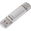 HAMA 124163 C-LAETA FLASH PEN 64GB USB 3.1/USB3.0 TYPE-C SILVER