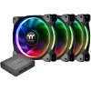 THERMALTAKE RIING PLUS 14 LED RGB RADIATOR FAN TT PREMIUM EDITION 140MM (3-PACK)