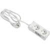 REV 6-WAY MULTIPLE SOCKET BINIPLUS WITH CHILD PROTECTION WHITE