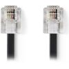 NEDIS TCGP90200BK100 TELECOM CABLE RJ11 MALE - RJ11 MALE 10M BLACK