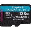 KINGSTON SDCG3/128GBSP CANVAS GO PLUS 128GB MICRO SDXC CLASS 10 UHS-I U3 V30 A2