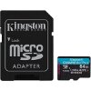 KINGSTON SDCG3/64GB CANVAS GO PLUS 64GB MICRO SDXC CLASS 10 UHS-I U3 V30 A2 + SD ADAPTER