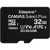 KINGSTON SDCS2/32GBSP CANVAS SELECT PLUS 32GB MICRO SDHC 100R A1 C10 SINGLE PACK