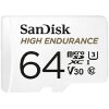 SANDISK SDSQQNR-064G-GN6IA HIGH ENDURANCE 64GB MICRO SDXC U3 V30 CLASS 10 WITH ADAPTER