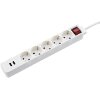 HAMA 137350 USB 3.4A POWER STRIP 5-WAY WHITE 1.4M