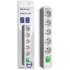 QOLTEC POWER STRIP 5 SOCKETS 1.8M WHITE-GREY