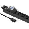 QOLTEC POWER STRIP FOR RACK 19 WITH CB 1U 10A PDU 8XIEC C13 2M