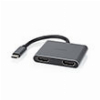 NEDIS CCGP64670BK01 USB MULTI-PORT ADAPTER USB-C MALE - 2X HDMI 0.10M BLACK