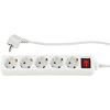 REV 5-WAY POWER STRIP ΜΕ ΔΙΑΚΟΠΤΗ 3M WHITE