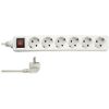 REV 6-WAY POWER STRIP ΜΕ ΔΙΑΚΟΠΤΗ 1.4M WHITE