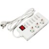 REV SOCKET LINE 6+3 SOCKETS ΜΕ ΔΙΑΚΟΠΤΗ - WHITE