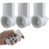 REV WIRELESS SWITCHING SET 3X SOCKET + 1X REMOTE CONTROL SILVER