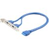 CABLEXPERT CC-USB3-RECEPTACLE DUAL USB3.0 RECEPTACLE ON BRACKET