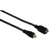 HAMA 54557 MICRO USB 2.0 EXTENSION CABLE GOLD-PLATED SHIELDED 0.75M BLACK