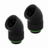 CORSAIR HYDRO X FITTING ADAPTER XF 45° ANGLED ROTARY BLACK 2-PACK