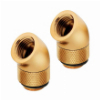 CORSAIR HYDRO X FITTING ADAPTER XF 45° ANGLED ROTARY GOLD 2-PACK