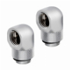 CORSAIR HYDRO X FITTING ADAPTER XF 90° ANGLED ROTARY CHROME 2-PACK
