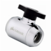 CORSAIR HYDRO X FITTING ADAPTER XF SHUT-OFF BALL VALVE CHROME