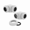 CORSAIR HYDRO X FITTING HARD XF 90° ANGLED GLOSSY WHITE 2-PACK (12MM OD COMPRESSION)