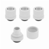 CORSAIR HYDRO X FITTING SOFT XF STRAIGHT GLOSSY WHITE 4-PACK (10/13MM COMPRESSION)