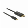 DELOCK 85257 CABLE USB TYPE-C MALE > DISPLAYPORT MALE (DP ALT MODE) 4K 60 HZ 3 M BLACK