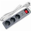 LAMTECH 3WAY SURGE PROTECTOR WITH 1XTYPE-C 1XUSB 3XSCHUKO BLACK