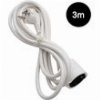 LAMTECH EXTENSION CORD WITH CHILDREN PROTECTION 3M WHITE LAM111900