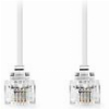 NEDIS TCGL90200WT100 TELECOM CABLE RJ11 MALE - RJ11 MALE 10.0M WHITET