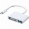 JOYROOM CARD READER S-H142 LIGHTNING ΣΕ USB OTG ΓΙΑ SD, MICROSD 4ΣΕ1 (ΛΕΥΚΟ)