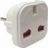EUROLAMP ΑΝΤΑΠΤΟΡΑΣ SCHUKO ΣΕ UK 10Α ΛΕΥΚΟΣ ΠΡΟΣΤΑΣΙΑ ΕΠΑΦΩΝ 147-09105
