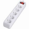 LAMTECH POWER STRIP WITH SWITCH 5 OUTLETS WHITE 1.5M LAM023732