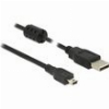 DELOCK USB 2.0 CABLE USB-A MALE - MINI USB-B MALE 2M (84914)
