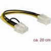 DELOCK 6-PIN PCIE - 8-PIN PCIE CABLE 0.2M ΠΟΛΥΧΡΩΜΟ 83775