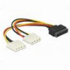 DELOCK 15-PIN SATA - 4-PIN MOLEX CABLE 0.2M ΠΟΛΥΧΡΩΜΟ 65159