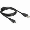 DELOCK USB 2.0 CABLE USB-A MALE - MICRO USB-B MALE 1M (82299)