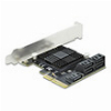 DELOCK 90498 5 PORT SATA PCI EXPRESS X4 CARD - LOW PROFILE FORM FACTOR